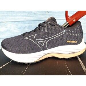 Mizuno Wave Rider 26 Running Shoes Black Gray Athletic Sz 8